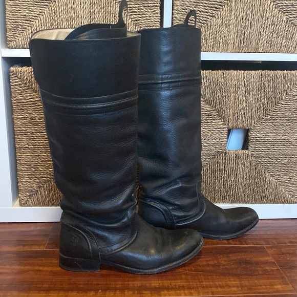 Frye Tall Black Leather Boot Women’s Size 8.5 - Picture 4 of 11
